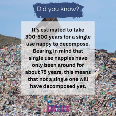 How many years for disposables nappies to biodegrade?